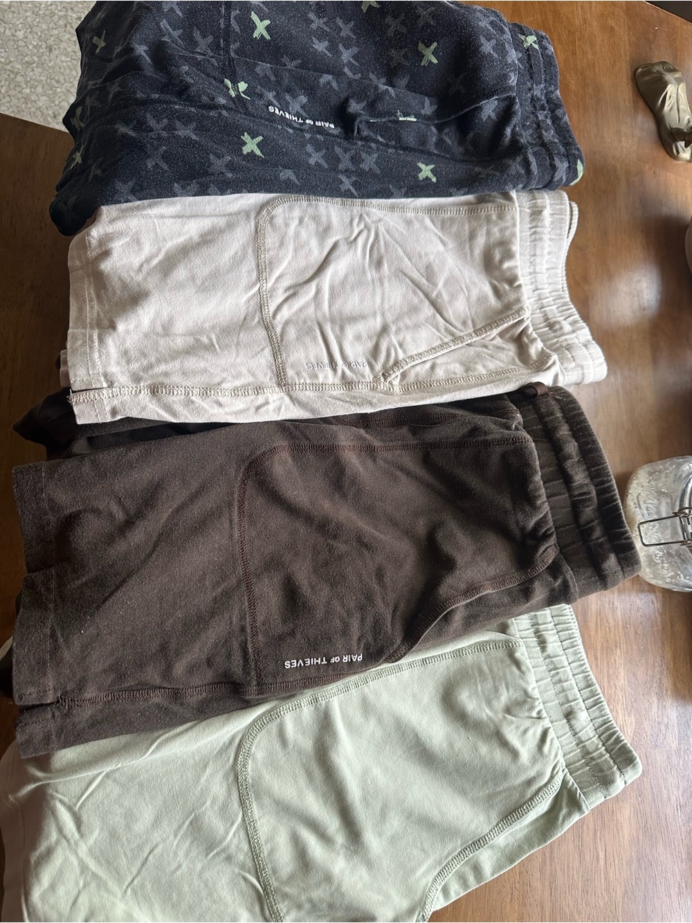 Men's Cotton Jogger Shorts - Neutral Pack (Black, White, Brown, Green)